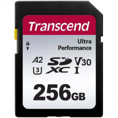 Card memorie Transcend TS256GSDC340S, Class 10, SDXC, 256 GB, U3, V30, A2, 160MB/s, 90 MB/s