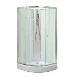 Cabina dus Marco White II 90x90 cm cu cadita, aluminiu, alb, negru, auriu, argintiu, rosu, Cook&amp;Lewis, sticla securizata