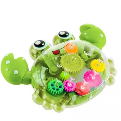 Jucarie interactiva pentru copii, Model crab, Plastic, cu lumini, 2 ani+, verde foto