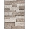 Traversa Festonata Surfilata, Model Fashion 32002-120, Inaltime Fir 12 mm, Latime 0.6m, Marime 60 x 200 cm, Crem, Maro, Antialergic, Polipropilena, Li