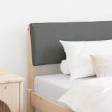 VidaXL Tăblie tapițată Gri &icirc;nchis 90 cm Lemn de pin masiv 879140