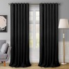 Draperie din catifea cu rejansa transparenta cu ate pentru galerie, Madison, 200x250 cm, densitate 700 g/ml, Negru, 1 buc