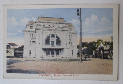 FOCSANI , TEATRUL COMUNAL PASTIA , CARTE POSTALA , INCEPUT DE SECOL XX foto
