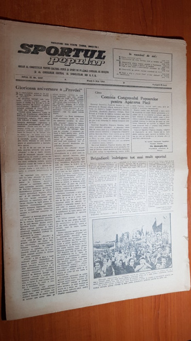 sportul popular 5 mai 1953-oina,sah,tenis,rugby