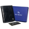 Portofel Barbati Rovicky Piele Naturala Vertical Functional Negru RFID Sigur 9 Carduri Buzunar Monede Fermoar Cutie Cadou