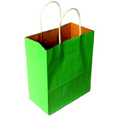 Sacose din Hartie Model Verde Deschis, 25x9.5x30 cm, 100 Buc/Bax, Plase pentru Cadouri foto