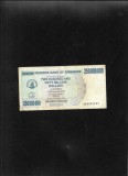Rar! Zimbabwe 250000000 250.000.000 dolari dollars 2008 seria4991757