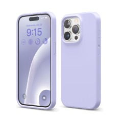 Husa silicon antisoc cu microfibra pentru Iphone 15 Pro Max Mov