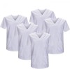 Set 5 bluze medicale MISEMIYA, cu maneca scurta, unisex, alb, L - OUTLET