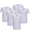 Set 5 bluze medicale MISEMIYA, cu maneca scurta, unisex, alb, L - OUTLET