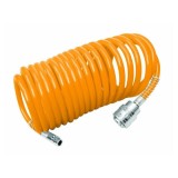 Furtun Spiralat Aer 5M INGCO AH1051 &ndash; Polietilena Flexibila, Presiune Maxima 12 Bari, Cuplaj Rapid 1/4&rdquo;