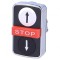 Comutator Triplu 22mm Negru/Roșu/Alb