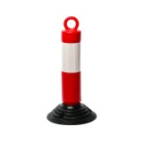 Stalp pentru semnalizare cu banda reflectorizanta si baza detasabila 50 cm