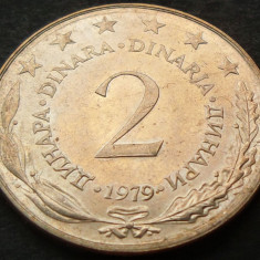 Moneda 2 DINARI / DINARA - RSF YUGOSLAVIA, anul 1979 *cod 1525 A
