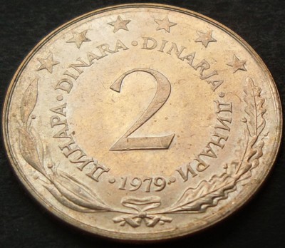 Moneda 2 DINARI / DINARA - RSF YUGOSLAVIA, anul 1979 *cod 1525 A foto