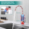 Robinet Electric cu Incalzitor Apa Instant Aihom, 3000W, LED, Rotativ 360&deg;, Otel Inoxidabil, 230V