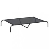 Cumpara ieftin Pat inaltat pentru caini negru 130x80x20 cm Textilena si otel