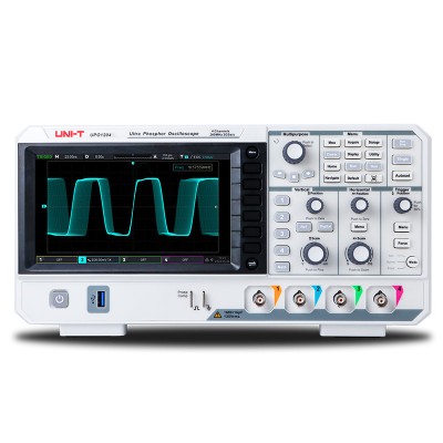 Osciloscop digital UPO1202CS Ch: 2; 200MHz; 1Gsps; 56Mpts; LCD TFT 7&amp;quot; avand capacitatea de Măsurători automate foto