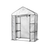 Cumpara ieftin Seră de balcon 143x73x195 cm albă