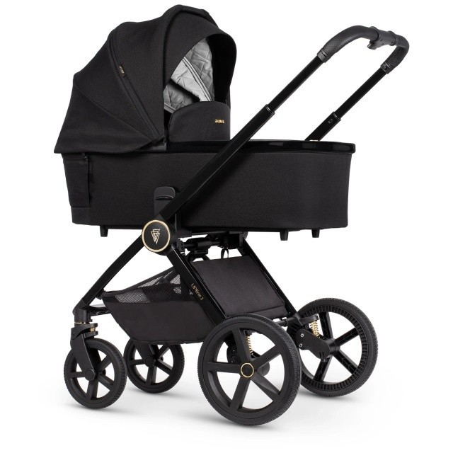 Carucior Venicci Upline 2 All Black (Varianta: 3 in 1 + Baza IsoFix)