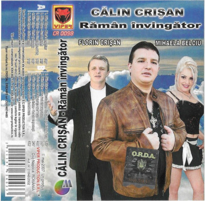 Casetă audio Călin Crișan &amp;lrm;&amp;ndash; Răm&amp;acirc;n &amp;icirc;nvingător, originală foto