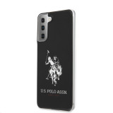 Husa TPU U.S. Polo Big Horse pentru Samsung Galaxy S21+ 5G, Neagra USHCS21MTPUHRBK