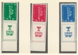 Israel 1957 Mi 140/42 + tab MNH - Fond de securitate