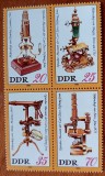 GERMANIA-DDR-1980-''Evolutia Microscopului''-Bloc de:4 v-MNH-.Nestampilat-vezi-Scan