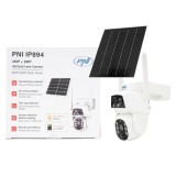 Camera Supraveghere Video PNI IP894 GSM 4G PTZ Dual Lens 2MP + 2MP Panou Solar 5.5W Acumulator Bloc 8000mAh Microfon Difuzor