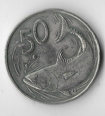 Moneda 50 cents 1987 - Cook foto