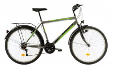 Bicicleta Oras Kreativ 2613 Gri Verde M 26 inch foto