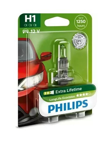 Bec auto Philips H1 LongLife EcoVision 12V , 55W