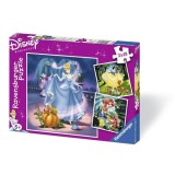 Cumpara ieftin Puzzle Alba Ca Zapada, Cenusareasa Si Ariel, 3X49 Piese