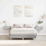 VidaXL Cadru de pat fără saltea Gri Sonoma 140x190 cm lemn prelucrat