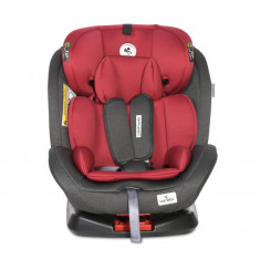 Scaun auto Lynx isofix 0-36 kg rotativ 360 grade Black Red