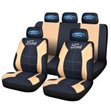 Set Huse Scaune Universale Compatibile cu Ford&ndash; Negru/Crem