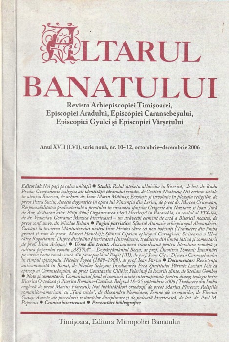 ALTARUL BANATULUI NR. 10-12 / 2006