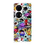 Husa compatibila cu Huawei Nova Y70 model Graffiti, Silicon, TPU, Viceversa, Transparent, Carcasa