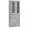 Dulap inalt, gri beton, 69,5x34x180, lemn compozit