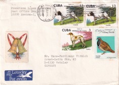 FILATELIE TEMATICA - PLIC CUBA FCD TEMATICA FAUNA CAINI PASARI