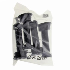 Picioare mobila, universale, reglabile, din plastic, finisaj negru, rotunde, 150 mm, set 4 bucati