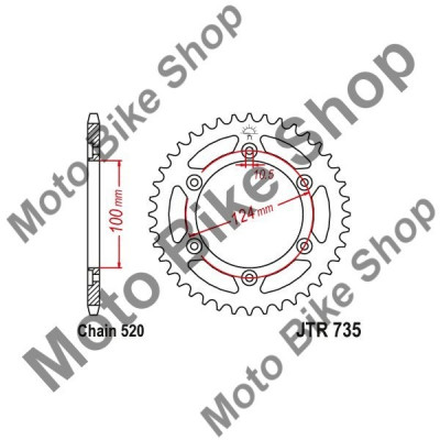 MBS Pinion spate 520 Z38, Cod Produs: JTR73538 foto