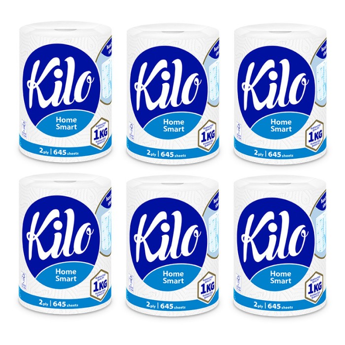 Set 6 Prosop de hartie Kilo Confort monorola, 2 straturi, 3870 foi, 6 kg