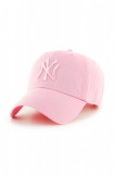 47brand șapcă de baseball din bumbac MLB New York Yankees culoarea roz, cu imprimeu, 47 Brand