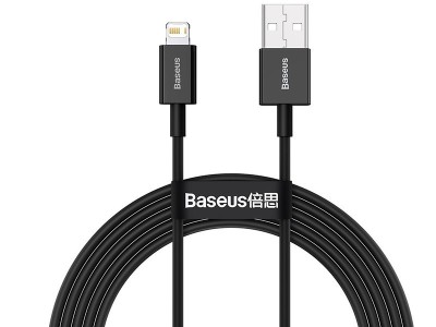 Cablu USB Male la Lightning Male Baseus Superios CALYS-C01 2m negru foto