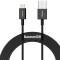 Cablu USB Male la Lightning Male Baseus Superios CALYS-C01 2m negru