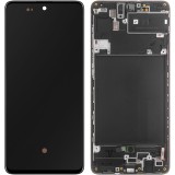 Display ecran cu Touchscreen si Rama pentru Samsung A71, A715, Incell, Negru