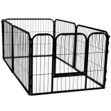 Tarc pentru animale de companie, din fier, forma configurabila, cu usa de acces, 3XL, 165x80x60cm, negru Household NewTrend