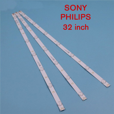 Set barete led tv Sony 32 inch , 3 barete 7 leduri, GJ-2K16 GEMINI-315 D307-V1.1 foto