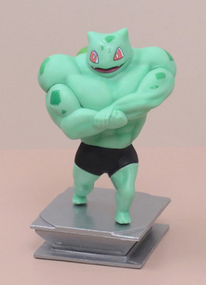 Figurina Bulbasaur Bodybuilding Muscle Pokemon 15 cm anime foto